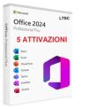 Microsoft OFFICE 2024 LTSC PRO PLUS MULTILICENZA PER 5 PC 32/64 BIT (WINDOWS) KEY ESD 